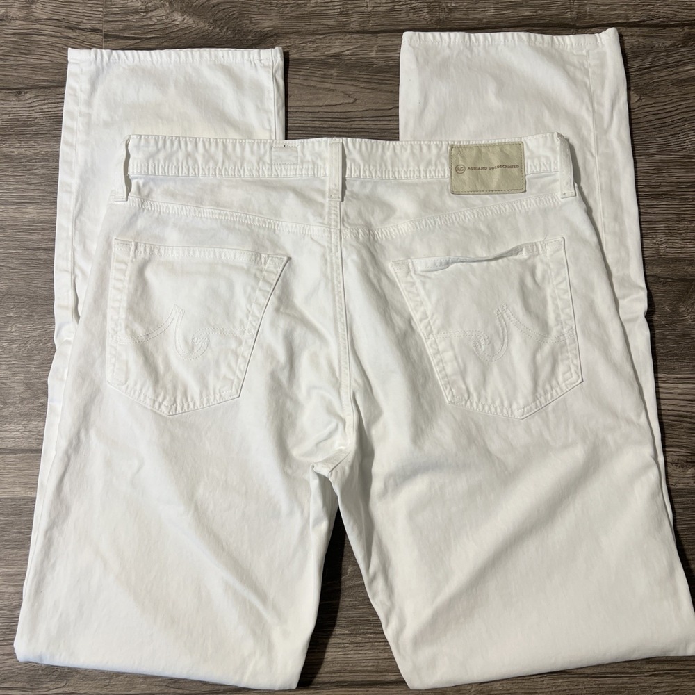 Adriano Goldschmied Protege Straight Leg White Denim Jeans Size 36x34 (37x36) - Picture 2 of 11